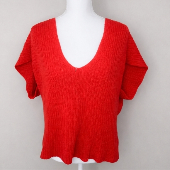 CAbi Sweaters - CAbi Ruby Slouchy Pullover Oversized Ribbed Knit V-Neck Dolman Sleeve Sweater